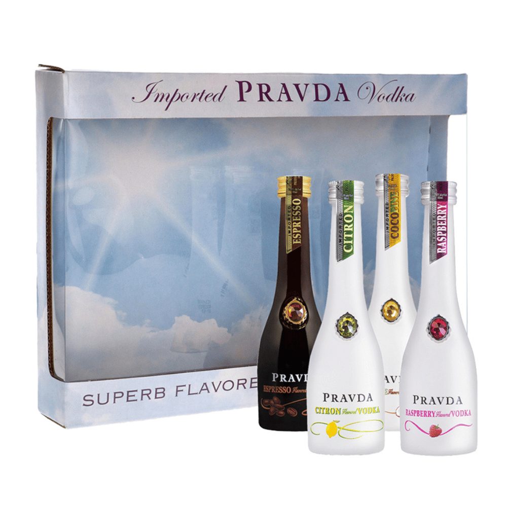 Wódka Pravda zestaw 37,5% 4x 50 ml