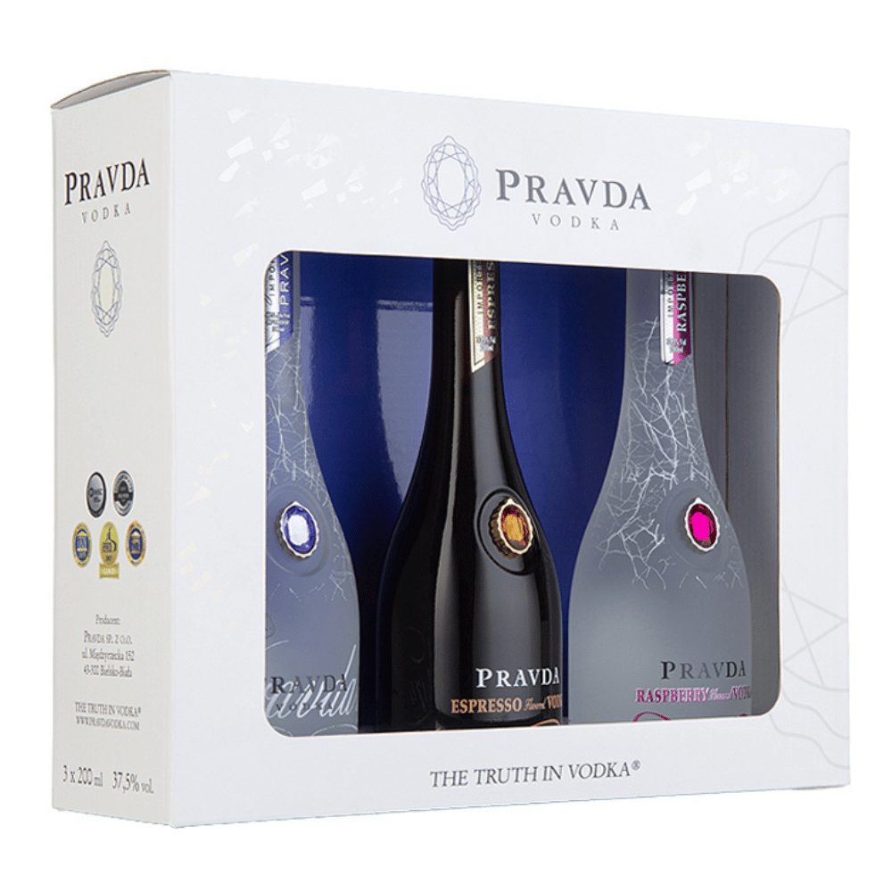 Wódka Pravda 40% 3 x 200 ml kartonik