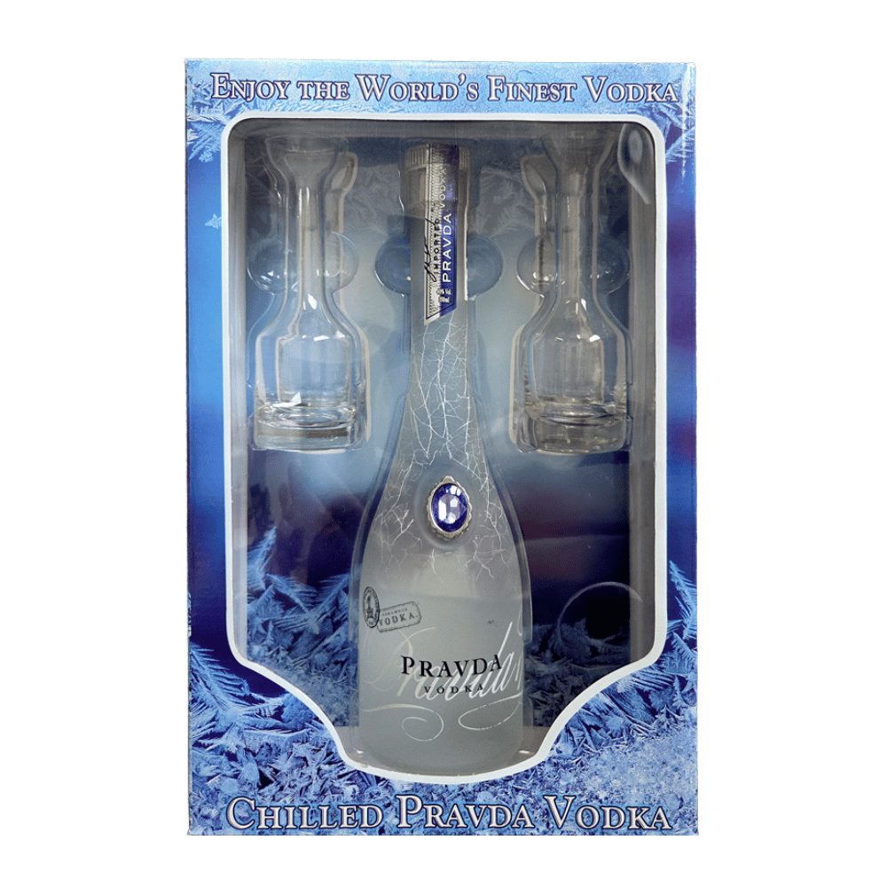 Wódka Pravda 40% 350 ml + 2 karafki