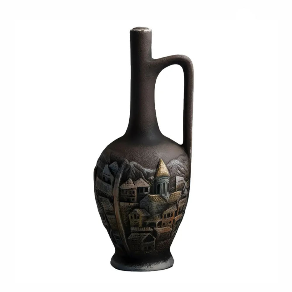 Wino Georgian Horn Rkatsiteli Ceramika Białe Półsłodkie 750 ml