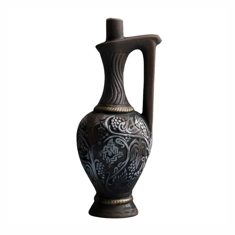 Wino Georgian Horn Saperavi Ceramika Czerwone Półsłodkie 750 ml