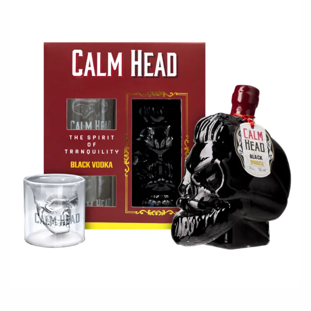 Wódka Calm Head Black + 2 Kieliszki 40% 700 ml