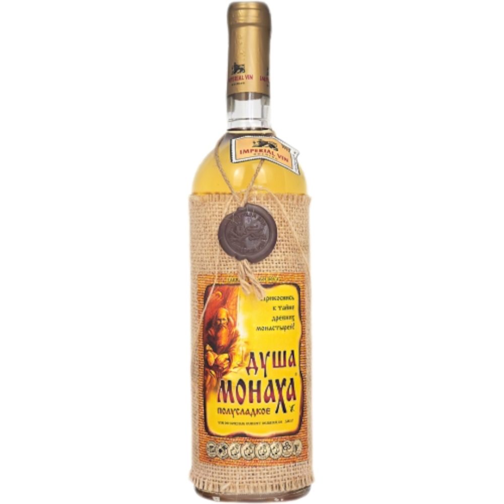 Wino Dusza Monacha 12% białe półsłodkie 750 ml