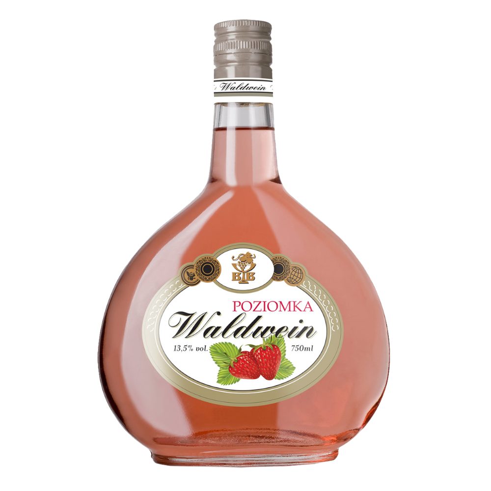 Wino deserowe Waldwein Poziomka 13,5% czerwone słodkie 750 ml