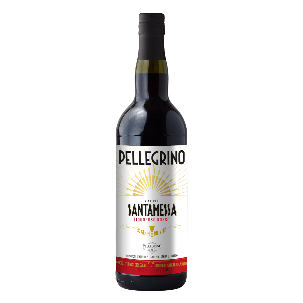 Wino Pellegrino Vino Per La Santa Messa Rosso (Vino Sacramentale) 16% czerwone słodkie  1000 ml