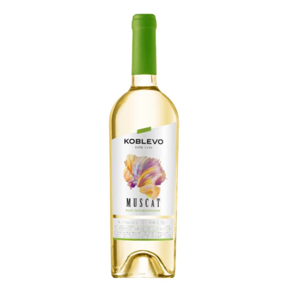 Wino Stołowe Koblevo Muscat BPS 11,5% białe półsłodkie 750 ml