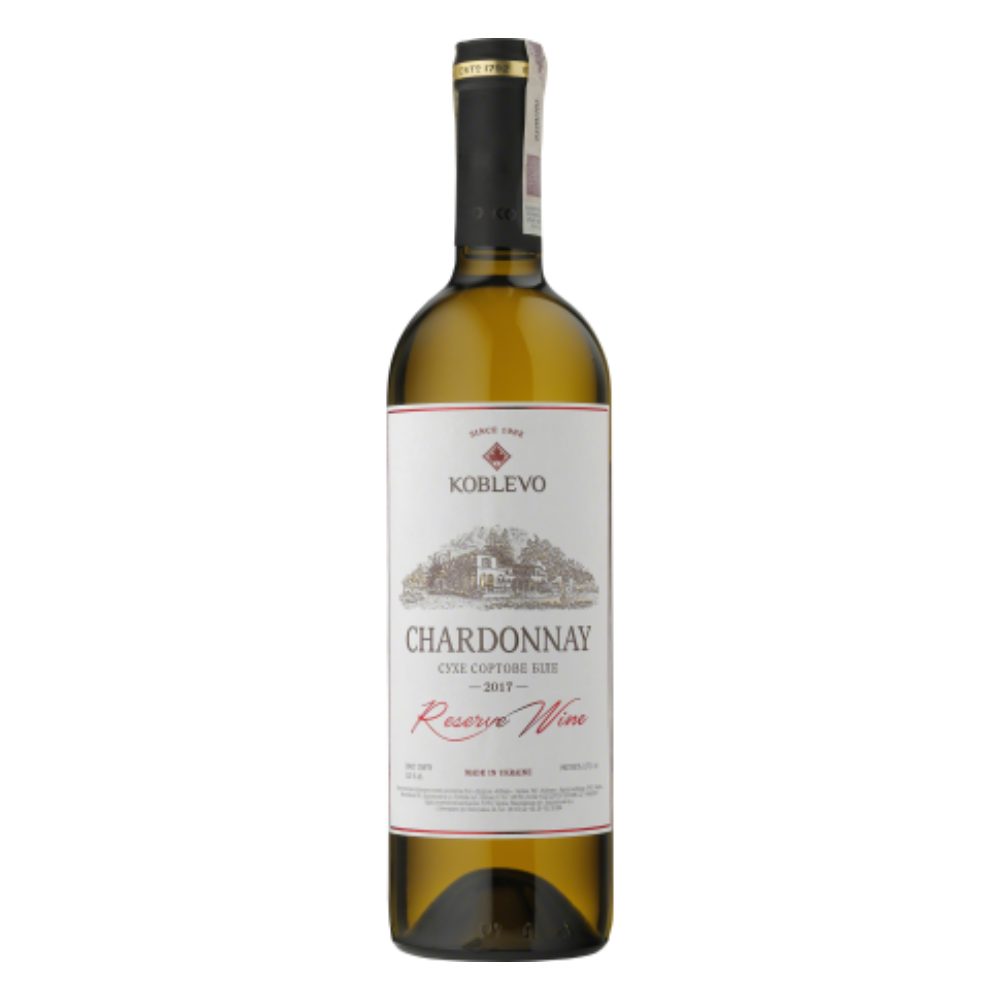 Wino Stołowe Koblevo Chardonnay 13% białe wytrawne 750 ml