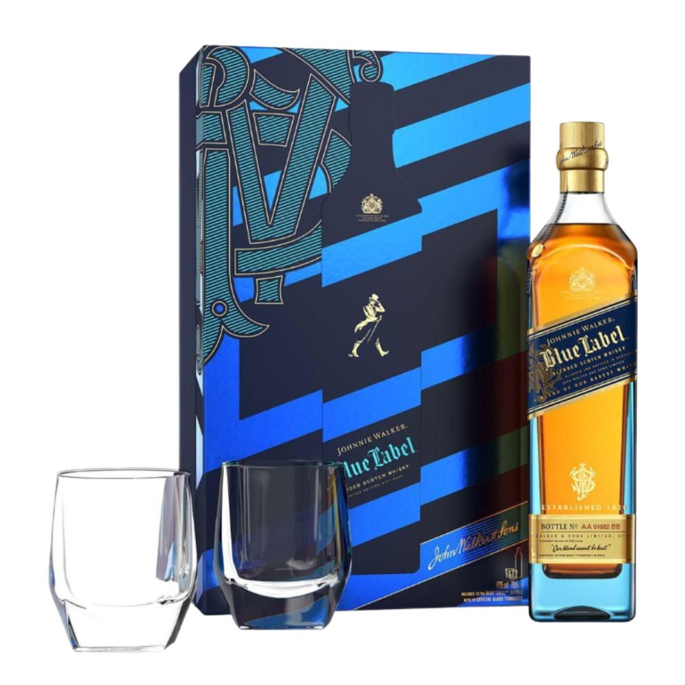 Whisky Johnnie Walker Blue 40% 700 ml + 2 szklanki