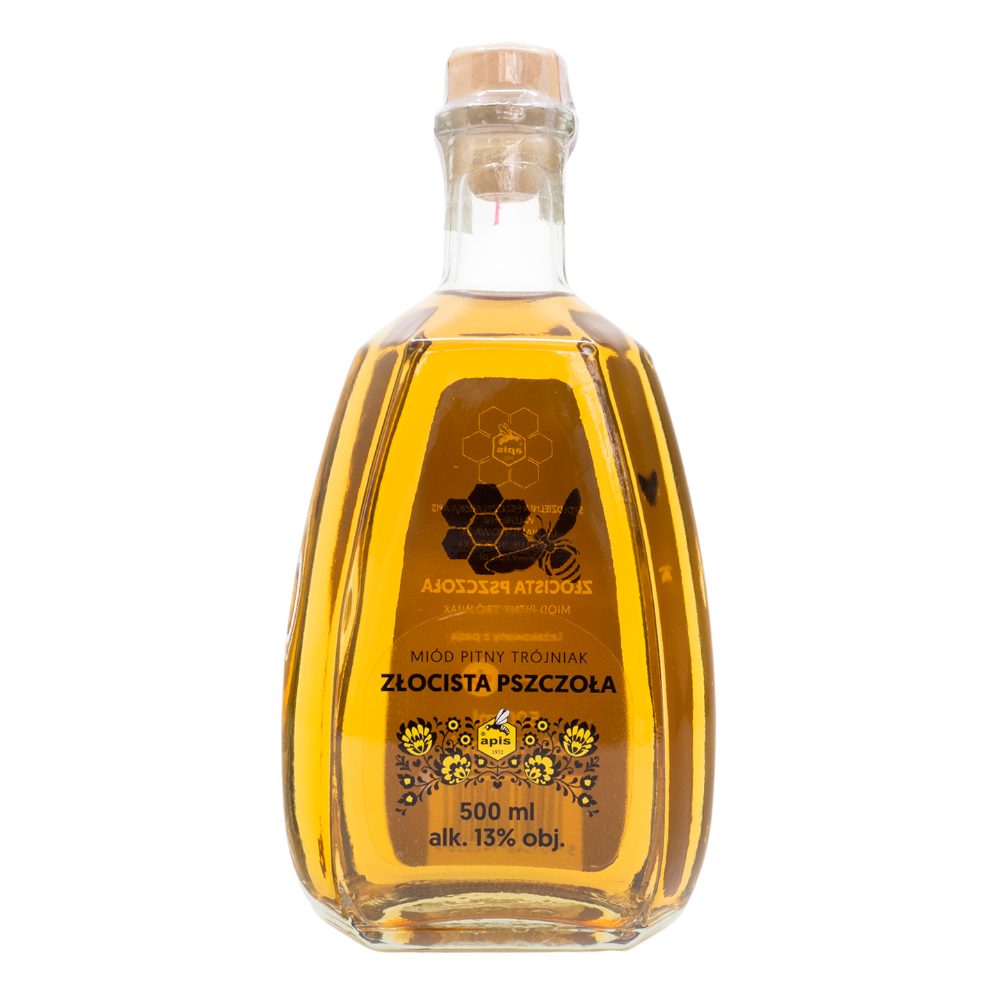 Miód Pitny Złocista Pszczoła karafka 13% 500 ml