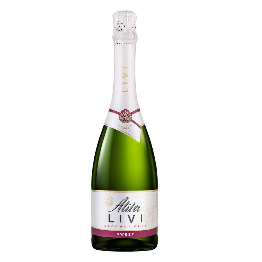 Wino Musujące Alita Livi 0% białe słodkie 750 ml