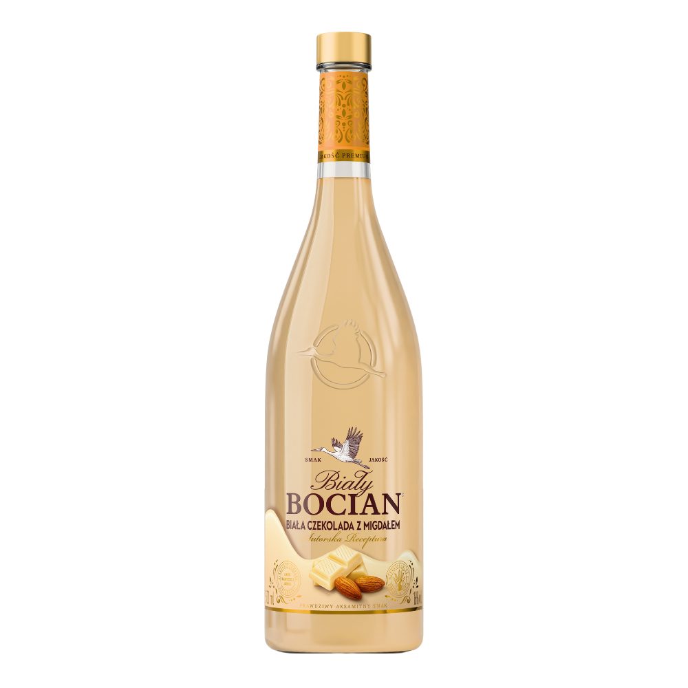 Likier Biały Bocian Biała Czekolada z Migdałem 16% 500 ml