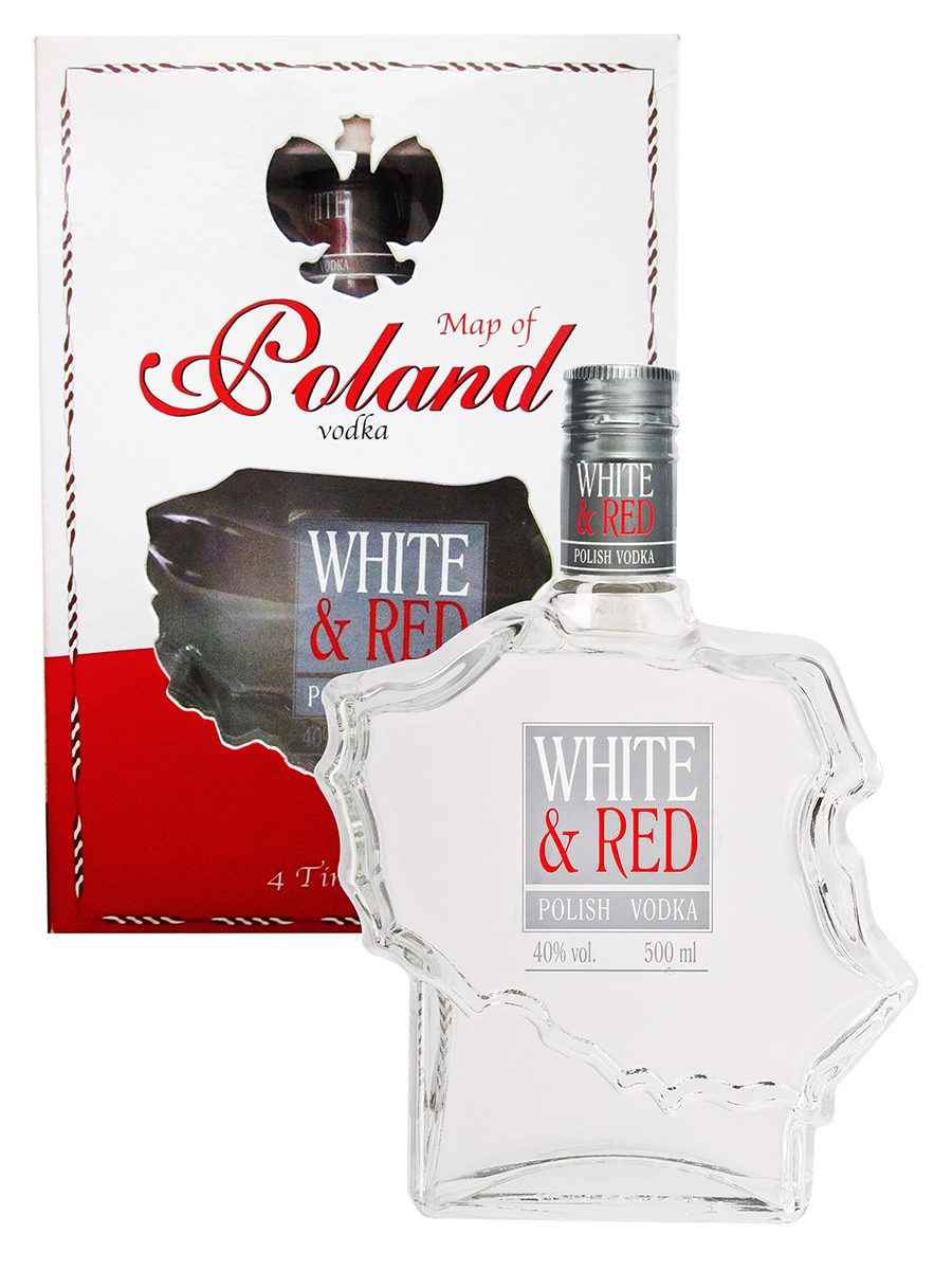Wódka White & Red Mapa Polski 40% 500 ml