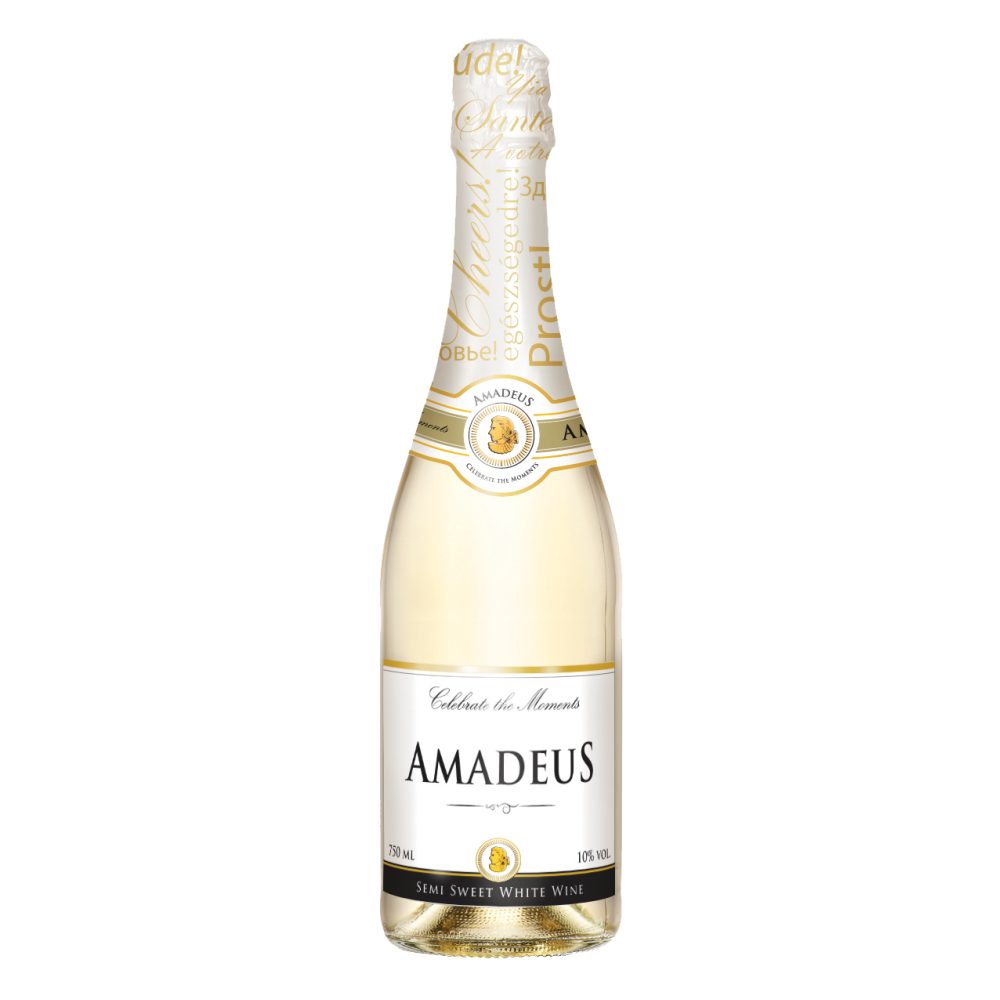 Wino musujące Amadeus 10,5% białe półsłodkie 750 ml