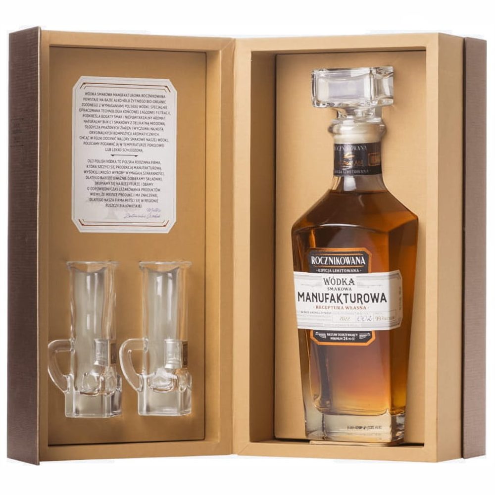 Wódka Manufakturowa Rocznikowana Smakowa + Etui i szkło 46,4% 700 ml